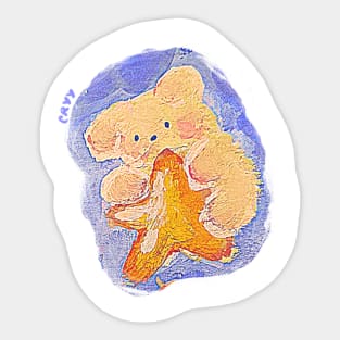 MINI yellow bear - right Sticker